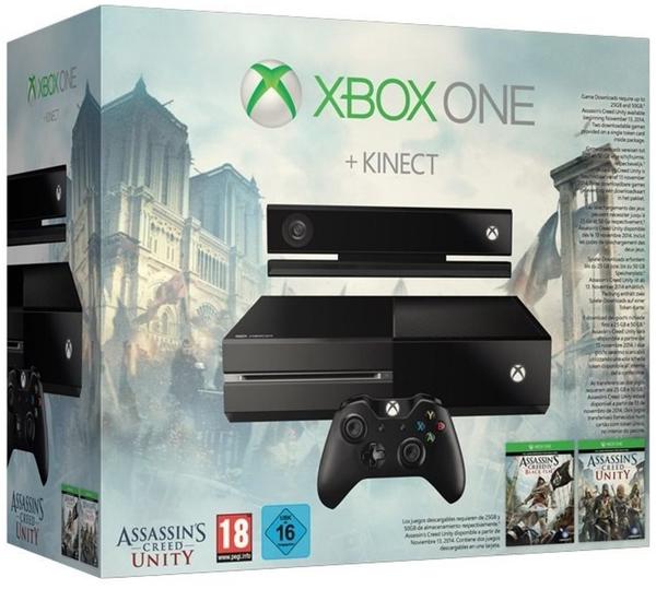 Microsoft Xbox One 500GB + Kinect + Assassins Creed: Unity + Assassins Creed IV: Black Flag (Bundle)