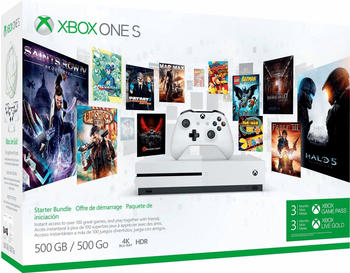 Microsoft Xbox One S 500GB Starterangebot - 3 Monate Xbox Game Pass + 3 Monate Xbox Live Gold