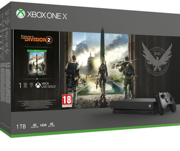 Microsoft Xbox One X 1TB + Tom Clancy's: The Division 2