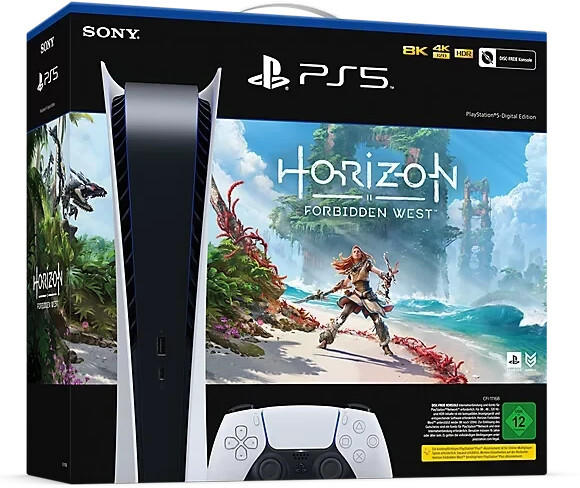 Sony PlayStation 5 (PS5) Digital Edition + Horizon: Forbidden West