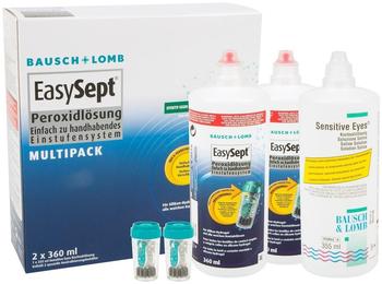Bausch + Lomb EasySept Lösung 2 x 360 ml + Sensitive Eyes Kochsalz-Lösung 355 ml Multipack