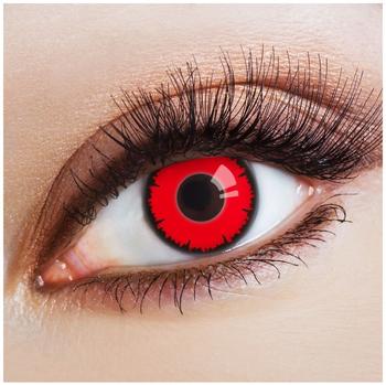 aricona Farbige Kontaktlinsen in Crazy Vampir rot, Jahreslinsen ohne Stärke,