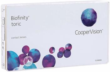 CooperVision Biofinity Toric (6 Stk.) (Dioptrien: -04.25Radius: 8.7Achse: 100Cylinder: -0.75Durchmesser: 14.5)
