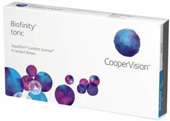 CooperVision Biofinity Toric (6 Linsen), BC:8.70, DIA:14.50, SPH:-8.00, CYL:-1.75, AX:150°