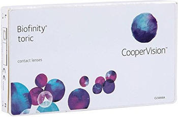 CooperVision Biofinity Toric (6 Linsen), BC:8.70, DIA:14.50, SPH:-2.75, CYL:-2.25, AX:10°
