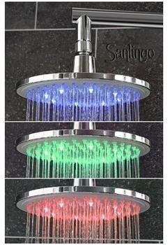 Sanlingo Runde LED Regendusche mit Farbwechsel Kein Stromanschluss notwendig. Sanlingo