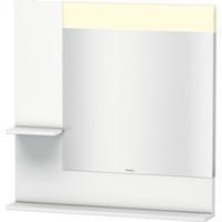Duravit Vero Spiegel mit Ablageflächen seitlich links und unten, 7311, 800mm, Farbe (Front/Korpus): Weißer Flieder Seidenmatt Lack