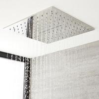 Hudson Reed Kubix, - Regen-Duschkopf Edelstahl mit Wasserblade Unterputz Quadratisch 400x400mm Chrom