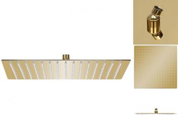 vidaXL Regenbrause Edelstahl 40x40 cm Quadrat Golden