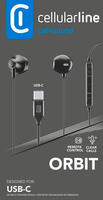 Cellularline In Ear Headset kabelgebunden Schwarz Lautst&auml;rkeregelung