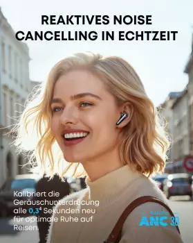 Soundcore Liberty 4 Pro Black – Adaptive Geräuschunterdrückung für konzentriertes Arbeiten