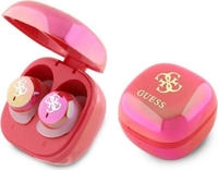 Guess Tws Bluetooth-kopfh&ouml;rer Mit Fuchsiafarbener, Schillernder Dockingstation