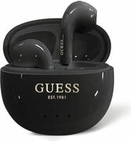 Słuchawki Tws Guess Glanzeffekt Ei-Form gedruckt klassisches Logo Czarny - Schwarz