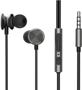 Joyroom JR-EW03 Wired Series In-Ear Metal Wired Earbuds-Dark Gray (Kabelgebunden) Schwarz