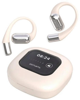 4smarts Open-Ear Bluetooth SkyBuds AI Screen Beige (keine Geräuschunterdrückung 96 h Kabellos) Beige