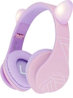 Powerlocus P2 Kids Kinder- Kopfh&ouml;rer lila/pink mit Ohren (pwl-p2kidscat-pu)