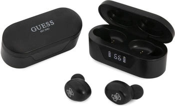 Guess słuchawki Bluetooth GUTWST31EK TWS + stacja dokująca czarny/black (5 h Kabellos) Schwarz