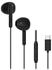 Vivanco USB-C Capsule In-Ear Stereo Headset schwarz kabelgebunden inkl. Fernbedienung (Kabelgebunden) Schwarz