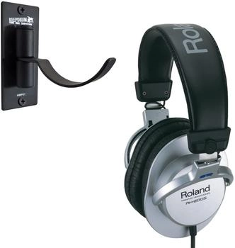Roland RH-200S Kopfh&ouml;rer Silver mit Wandhalter