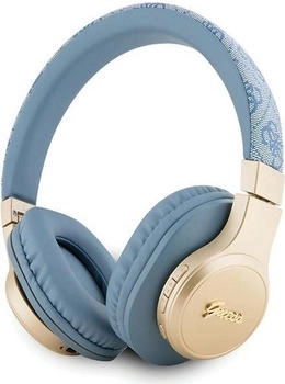Guess Guess Wireless Leather Headphone with Metal Logo Blue