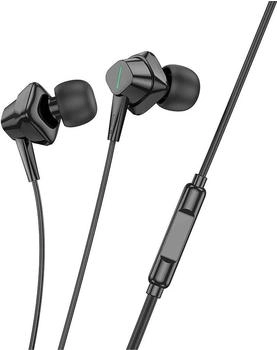 Hoco. Wired headphones M113 Clear universal digital earphones with microphone iP (Kabelgebunden) Schwarz