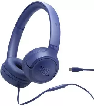JBL JBL Tune 530C Wired USB-C On-ear Headphones Blue