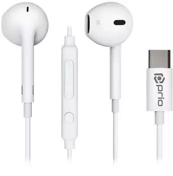 Prio Stereo USB C Headset classic (Keine Ger&auml;uschunterdr&uuml;ckung Kabelgebunden) Weiss