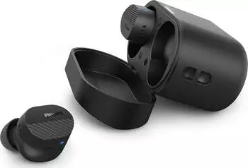 Philips True Wireless TAT5000BK/00 Schwarz (ANC 30 h Kabellos) Schwarz