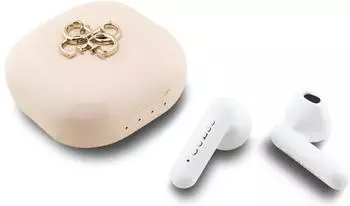 Guess TWS 4G Metal Logo headphones pink (16 h Kabellos) Pink