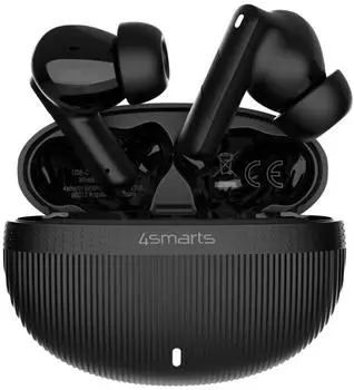 4smarts Wireless Headset SkyBuds Pro ANC schwarz (ANC 5 h Kabellos) Schwarz