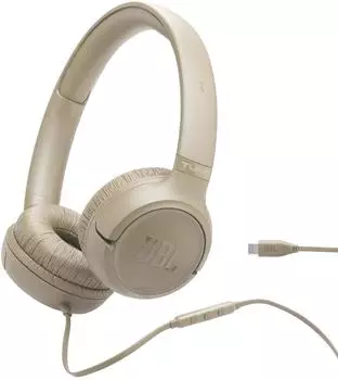 JBL JBL Tune 530C Wired USB-C On-ear Headphones Beige