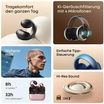 Anker Soundcore AeroClip blau – Anker Soundcore AeroClip blau für aktiven Lifestyle und ganztägigen Tragekomfort