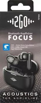 2GO 2GO Bluetooth Headset Acoustic Focus True Wireless Stereo (ANC 5 h Kabellos) Schwarz