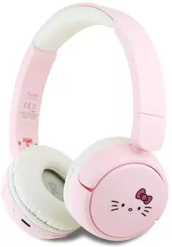 CG Mobile Hello Kitty Face Logo Wireless Headphones Pink