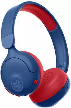 JLab JBuddies ANC Wireless On-Ear Blue/Red (ANC 48 h Kabellos Kabelgebunden) Blau Rot