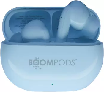 BOOMPODS EchoBuds TWS-Kopfh&ouml;rer Bluetooth 5.3, Extra Bass, himmelblau