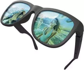 SBS Mobile Music Hero Smart-Sonnenbrille polarisiert, kabellose Kopfhörer, schwarz (MHEARGLASSBTK)