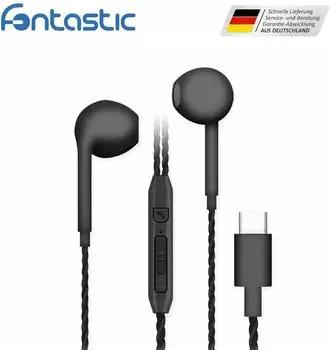 Fontastic C12-LR schwarz, In-Ear Stereo- Headset, USB Typ-C