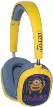 Lazerbuilt Lenticular Minions Kopfh&ouml;rer Bluetooth & kabelgebunden (2-in-1) (HMMN-BTLEN-DISCO)