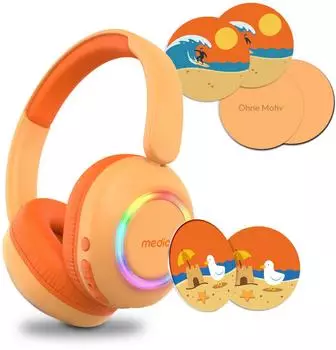 Medion Life HE-1 Kids Bluetooth-Kinderkopfh&ouml;rer, orange, MP3-Player (50080049)