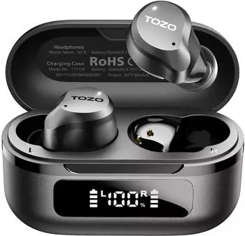 TOZO NC9 In-Ear Bluetooth Kopfhörer, Hybrid ANC 45dB, kabellos (NC9)