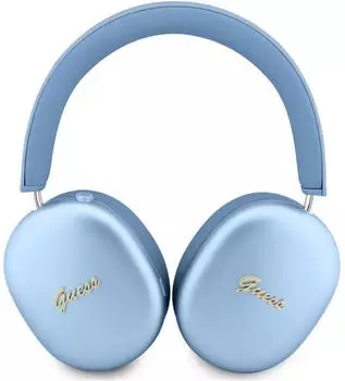 Guess Metal Script Logo Bluetooth 5.4 ENC Over-Ear Kopfhörer, hellblau (GCBTSHEMB)