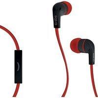 SBS Stereo earphone Studio Mix 30, mit Mikrofon und Annahme Knopf rot