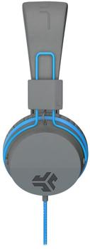 JLab JBuddies Studio Graphite/Blue – JLab JBuddies Studio Graphite/Blue – vielseitige Kinderkopfhörer mit langer Akkulaufzeit