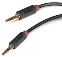 SBS Mobile TECABLE35KR Audiokabel stereo 3,5 mm männlich zu stereo 3,5 mm männlich 1,5m Schwarz (TECABLE35KR)