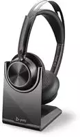 Poly 77Y86AA, Poly Voyager Focus 2 UC USB-A mit Ladestation on-ear Schwarz