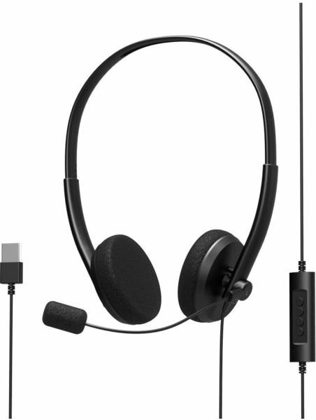 Port Designs 901604 Kopfhörer & Headset Verkabelt Kopfband Büro/Callcenter USB Typ-A Schwarz