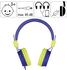 Hama 132504 HED8100B Over Ear Kopfhörer kabelgebunden (Violett, Gelb)