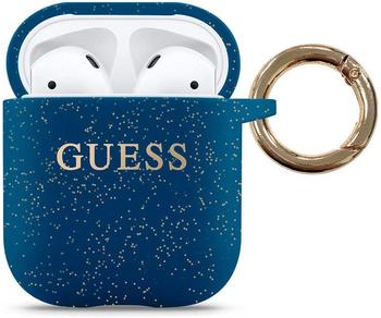 Guess Cover Silicone Blue, für Apple AirPods 1 & 2, GUACCSILGLBL, Blister (GUACCSILGLBL)