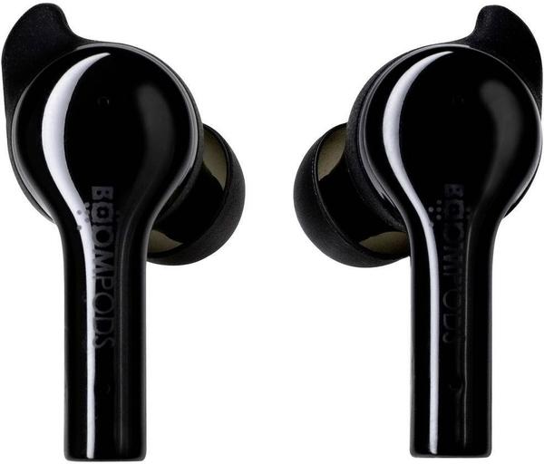 Boompods Bassline GO Bluetooth® HiFi In Ear Kopfhörer In Ear Headset, Lautstärkeregelung, Schweißresistent, Touch-Steuerung Schwarz